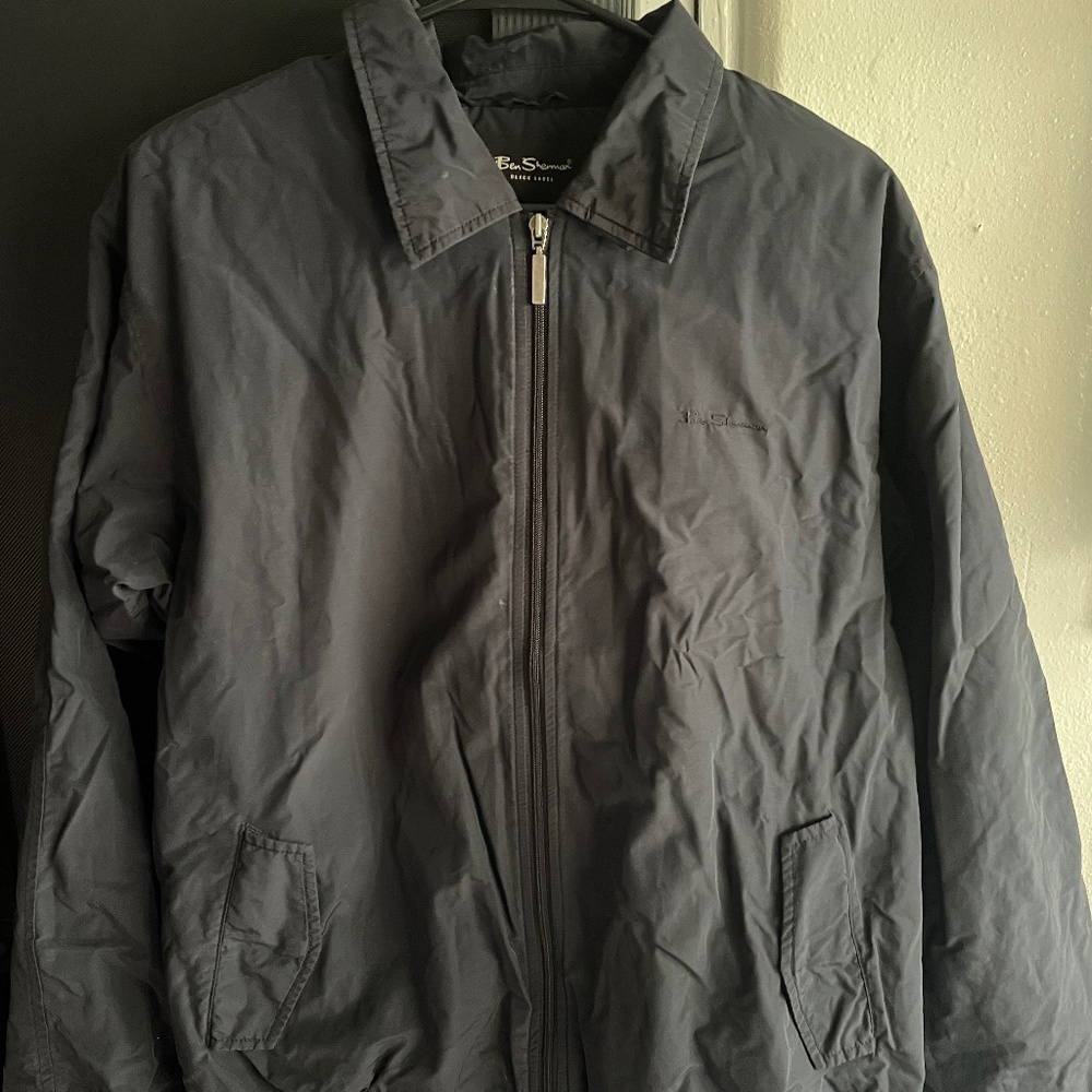 Ben Sherman Windbreaker Harrington Jacket Black XL